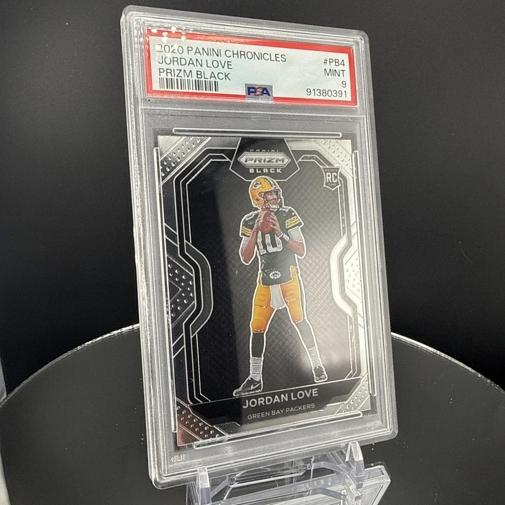 2020 Panini Chronicles Jordan Love Prizm Black PB4 PSA 9 MINT ROOKIE RC
